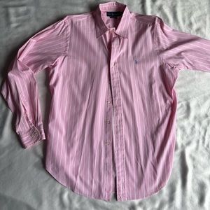 Ralph Lauren Classic Fit Pink with White Stripe